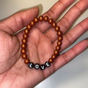 Handmade LOVE Alphabet Glass Bead Bracelet